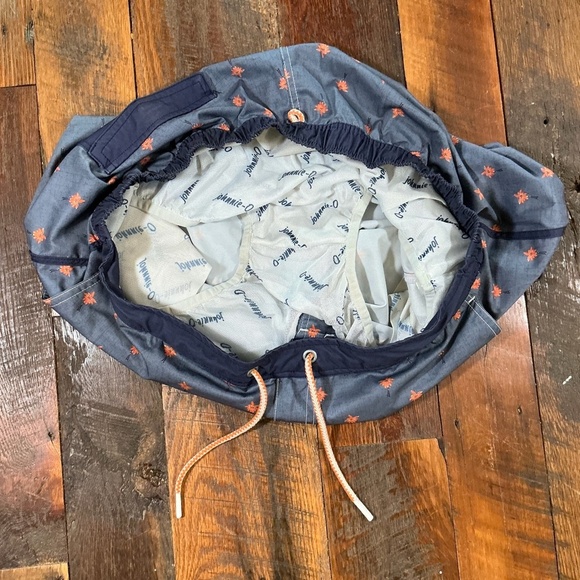 Johnnie-O Palm Tree Print Swim Trunks Blue Size XL - Picture 8 of 8